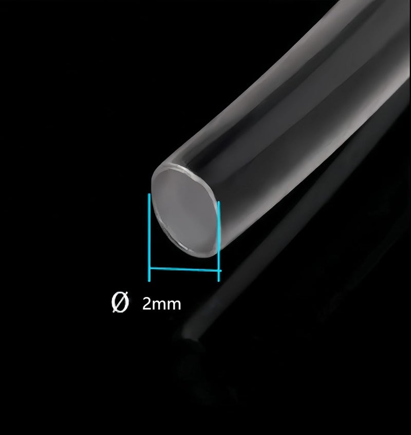 heyday 1Pcs PMMA Side-Light Optical Fiber Cable 2mm(0.08in) *3.5M(11.48ft) for LED Light Guide in Home, Hotel - Image 3